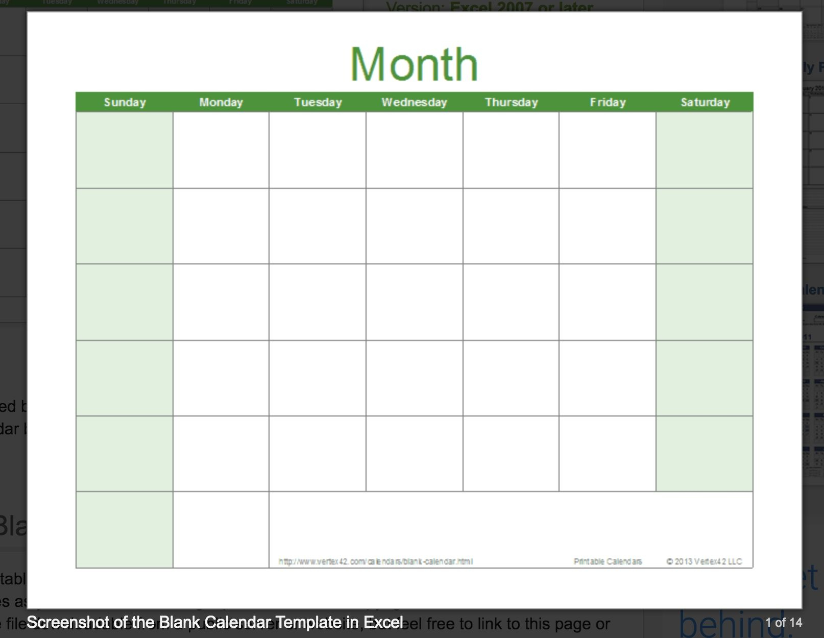Exceptional Blank Calendar You Can Type In | Excel Calendar