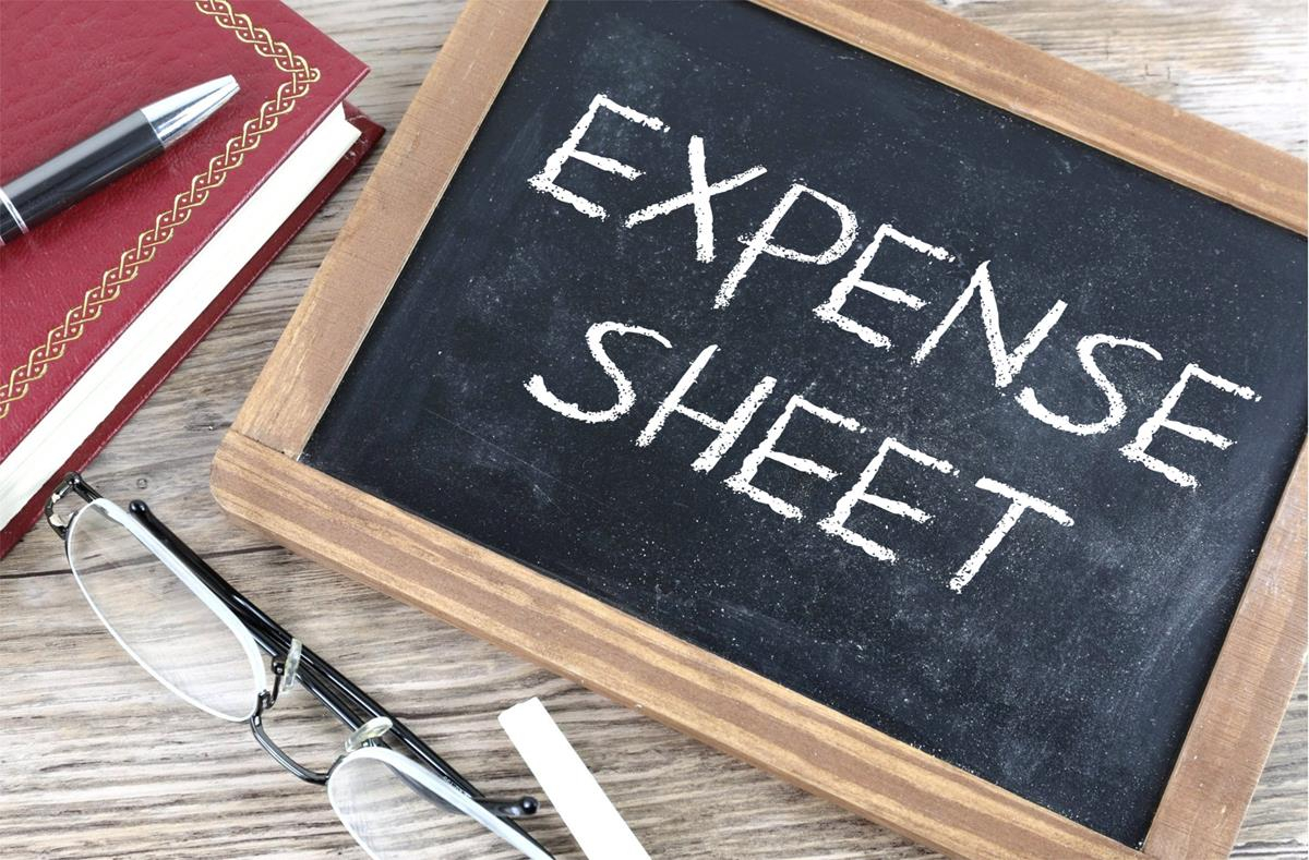 Expense Sheet - Free Creative Commons Chalkboard Image