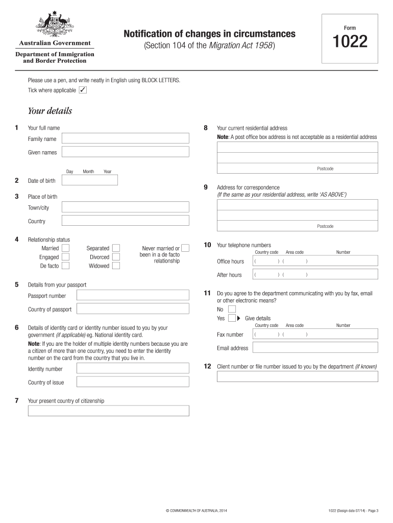 Form 1022 - Fill Out And Sign Printable Pdf Template | Signnow