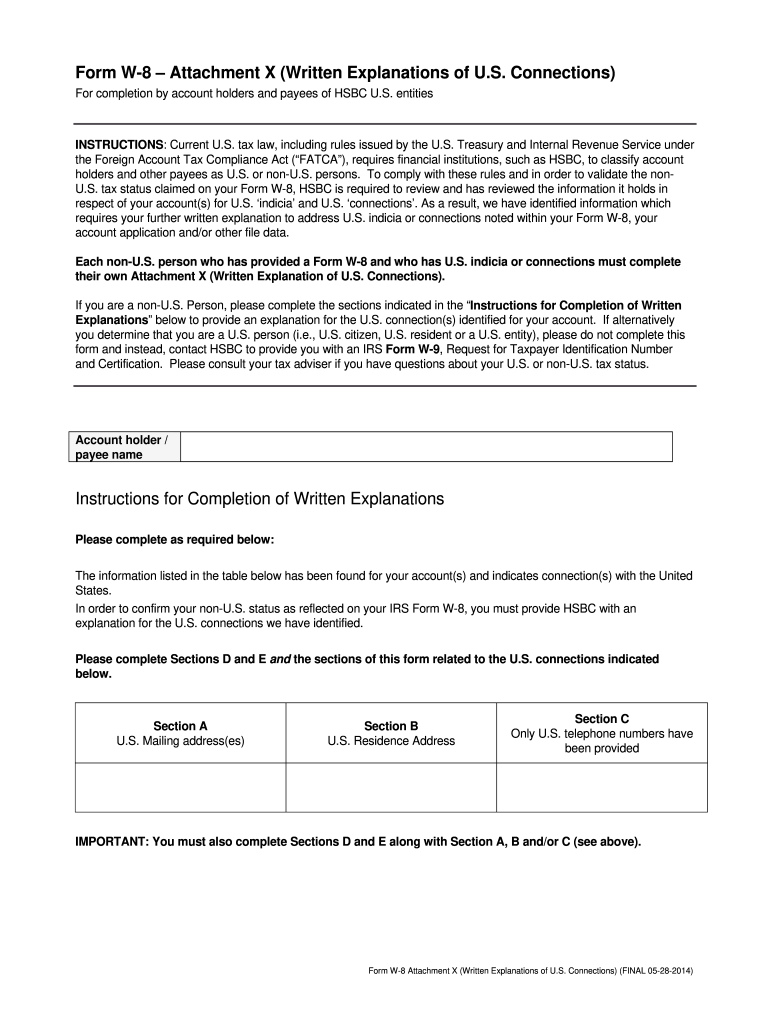 IRS Form W-8 Printable