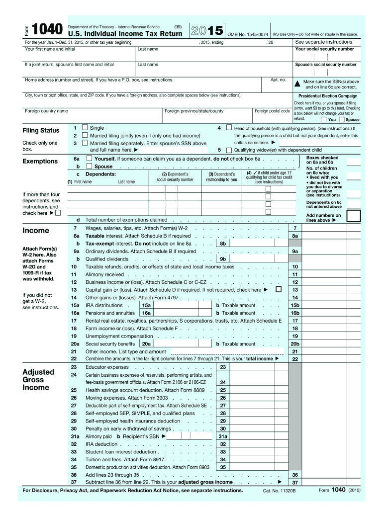 Forms 1040 - Fill Out And Sign Printable Pdf Template | Signnow