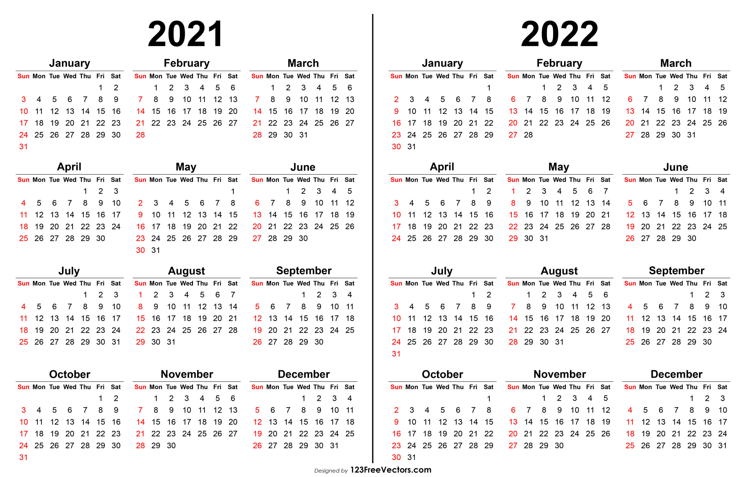 Free 2021 2022 Calendar