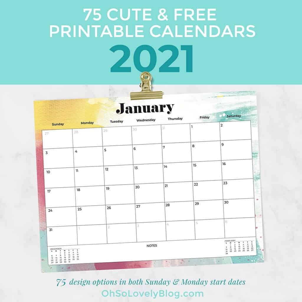 Free Printable Calendar 2021 | Example Calendar Printable