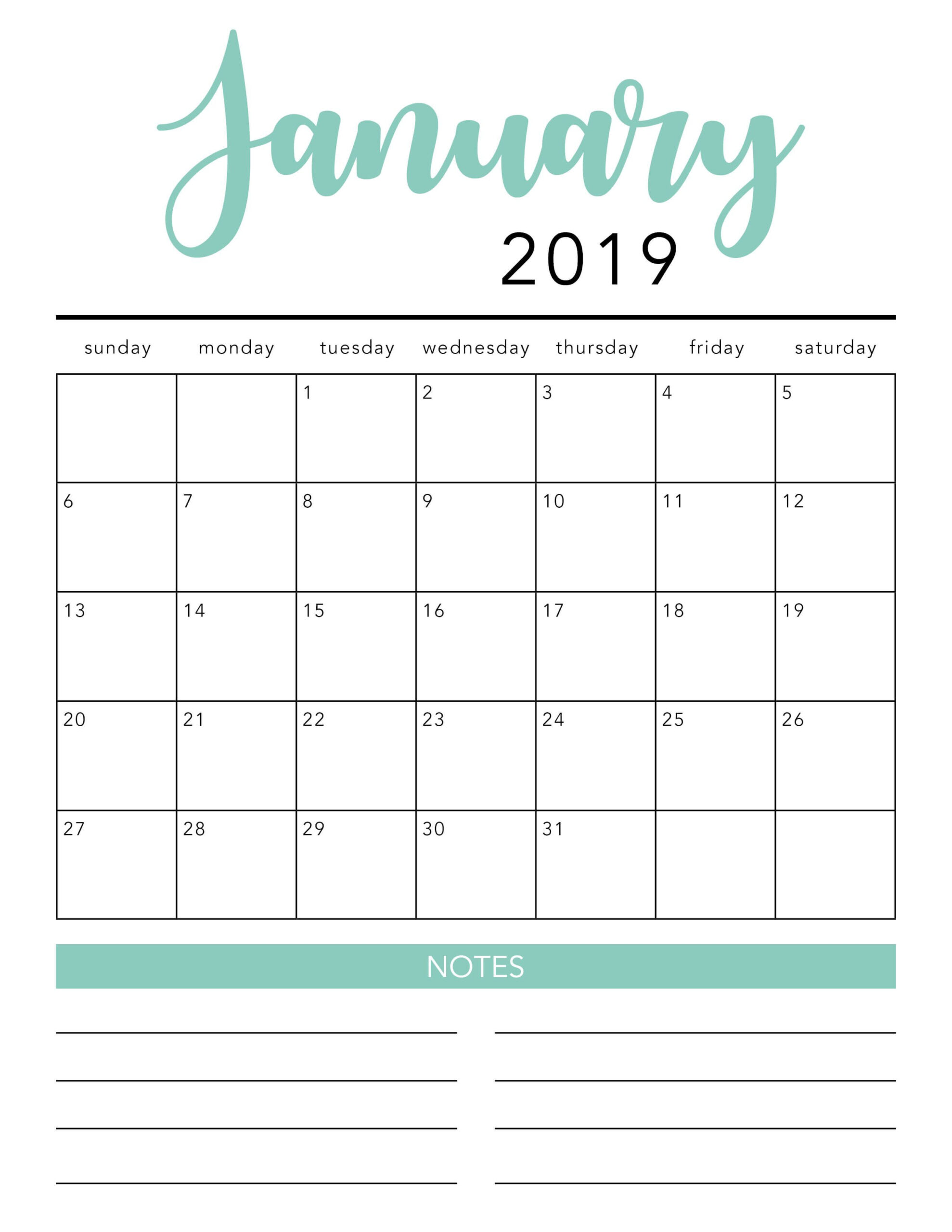 Printable Calendars By Month