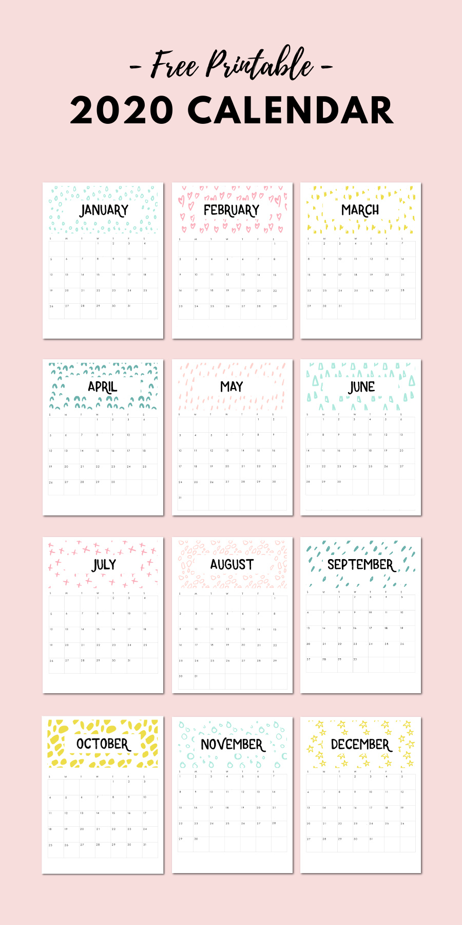 Free Printable 2020 Calendar. In 2020 | Free Printable