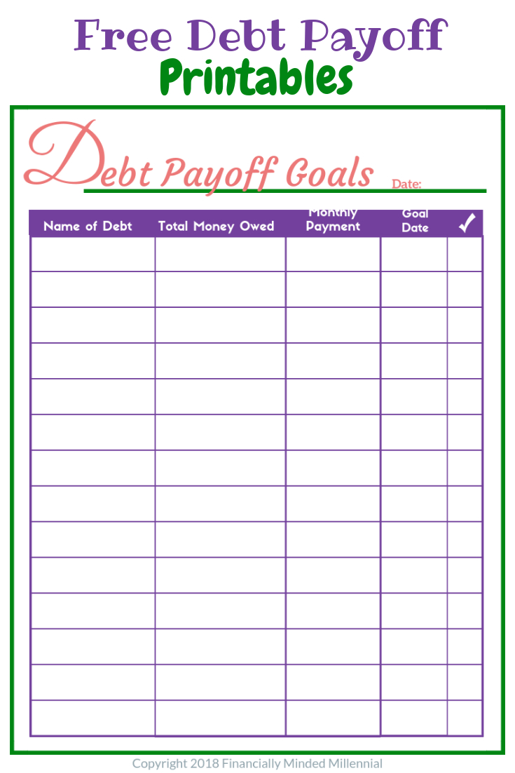 Free Printable Debt Payment Tracker To Help Get Out Of Debt