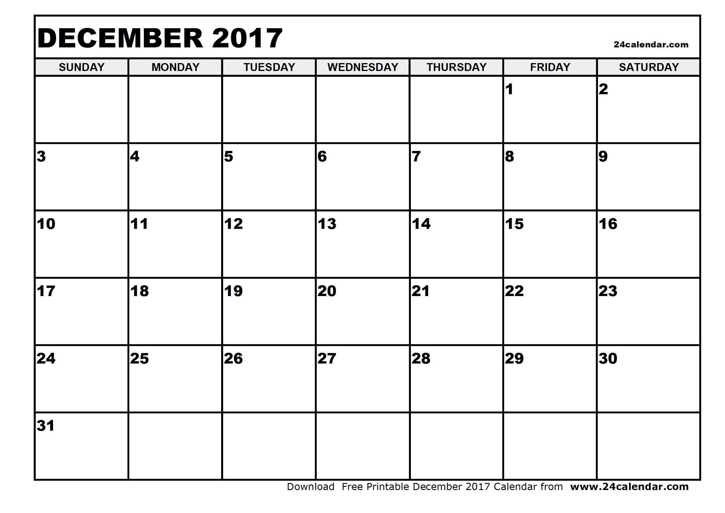 Full Size Blank Printable Calendar | Holidays Calendar