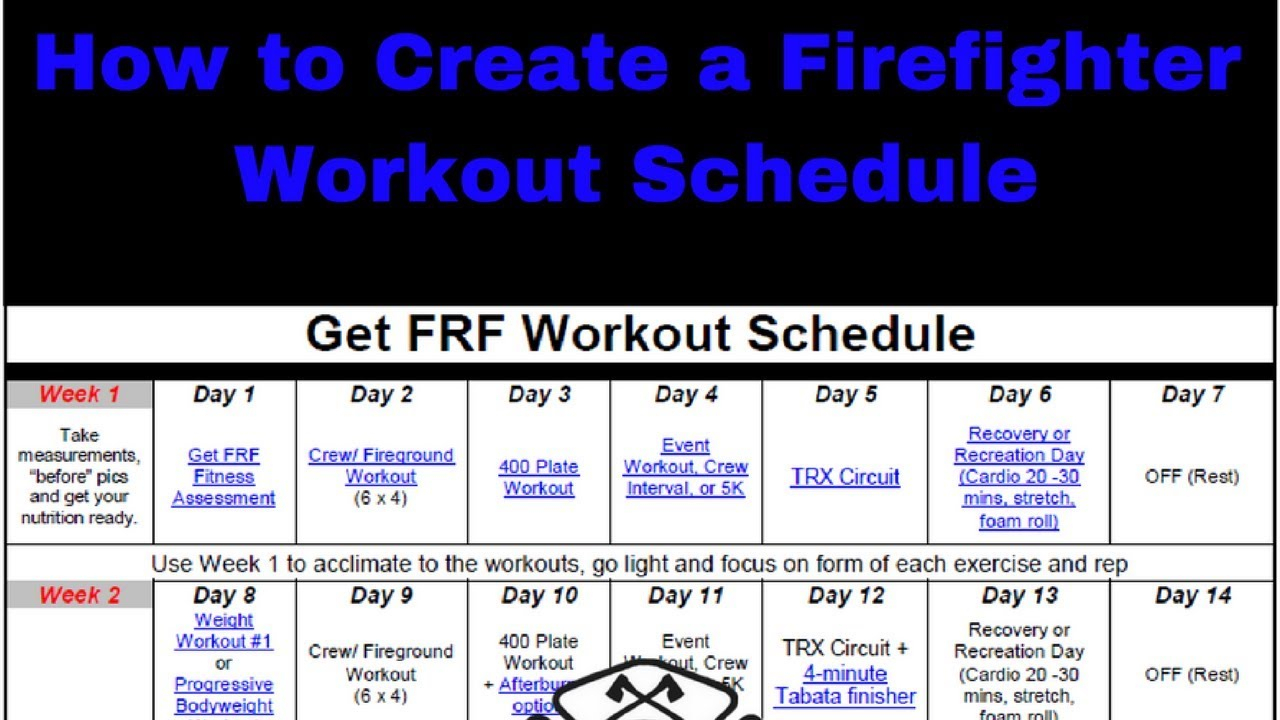 How To Create A Firefighter Workout Schedule