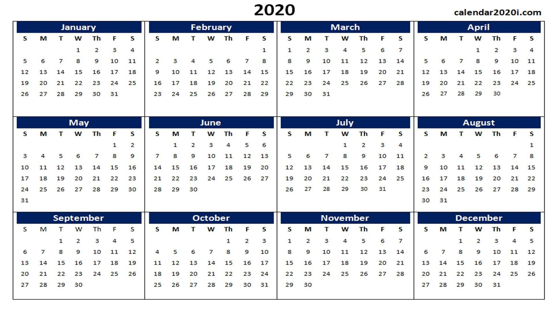 Incredible Microsoft Word Calendar 2020 Template | Printable