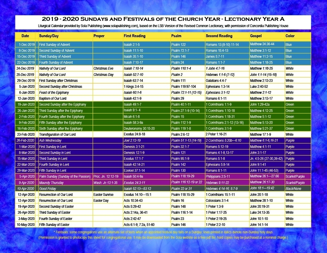 Liturgical Year Worksheet | Printable Worksheets And