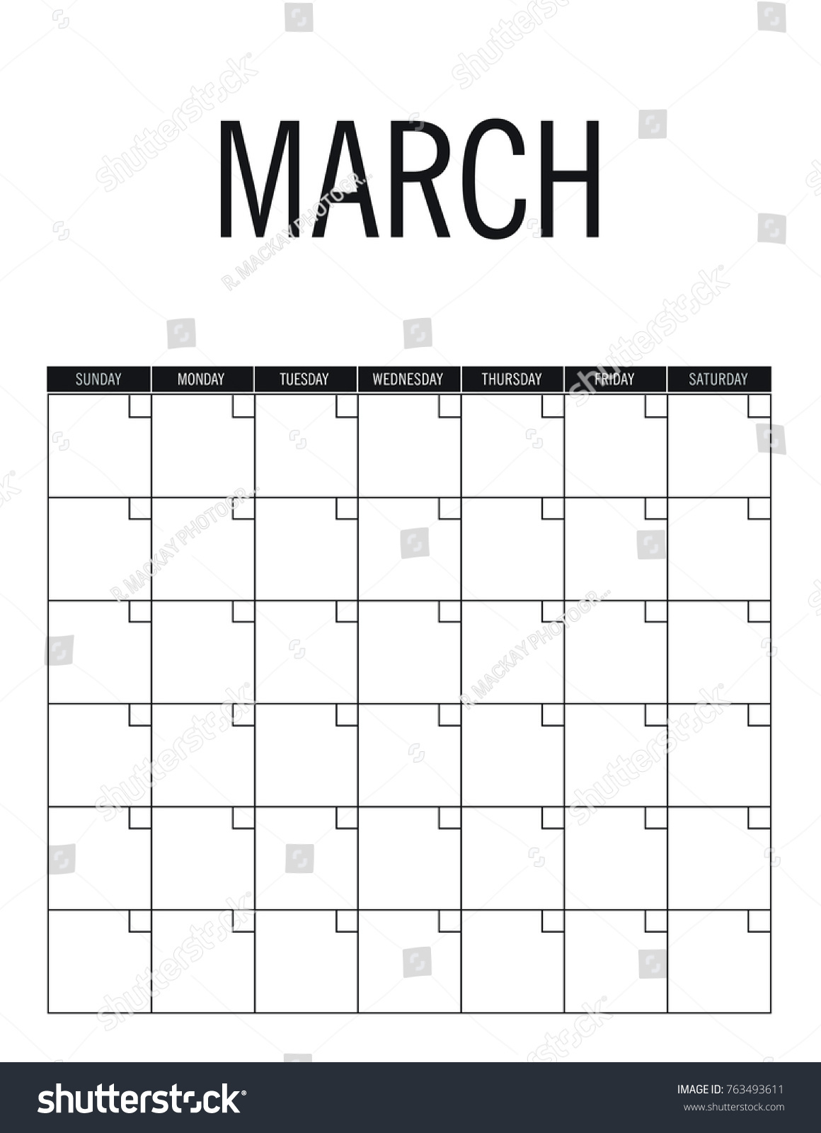 Printable Calendar With No Dates | Example Calendar Printable