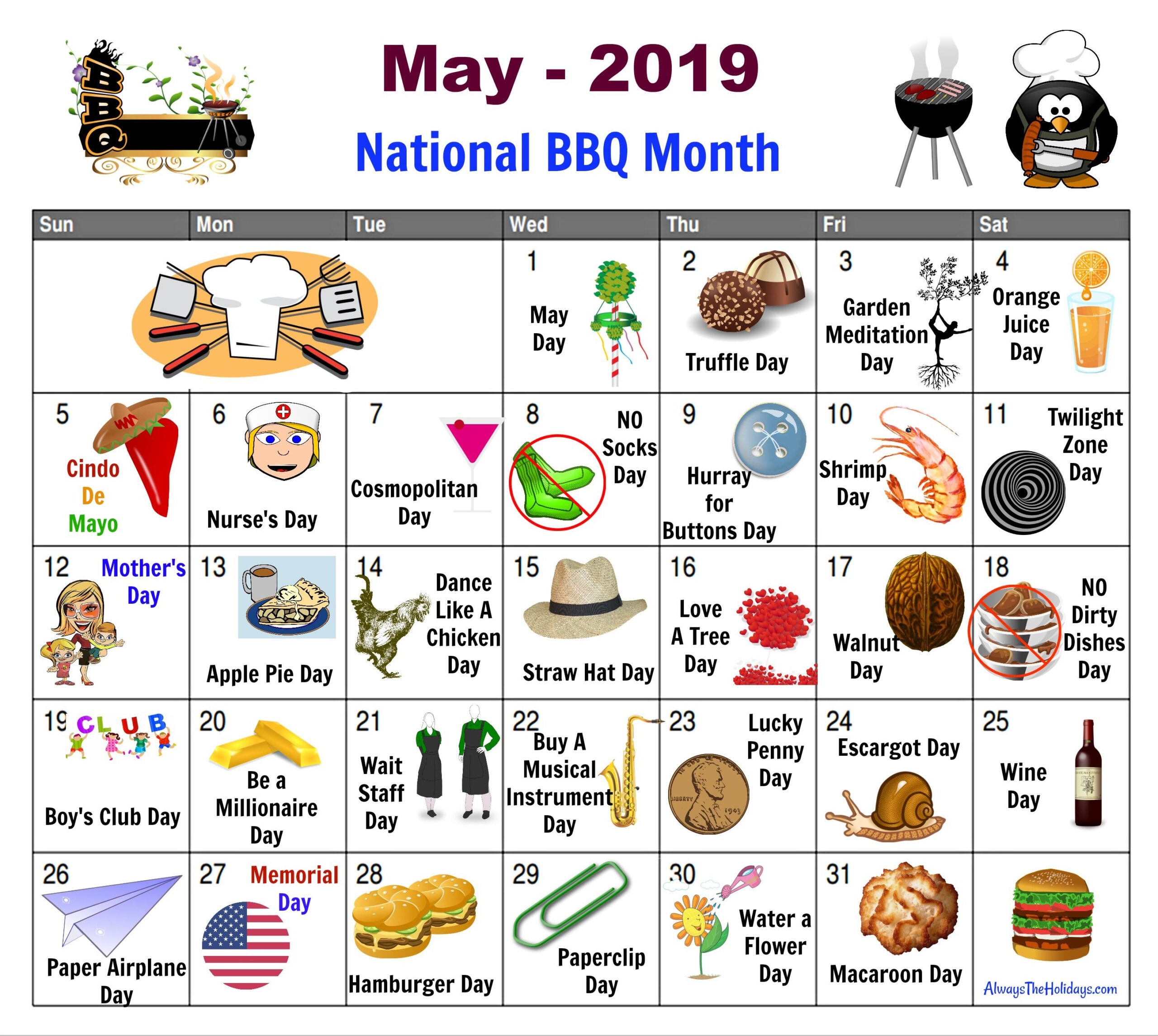 May National Days Calendar - Free Printable. Find Out All