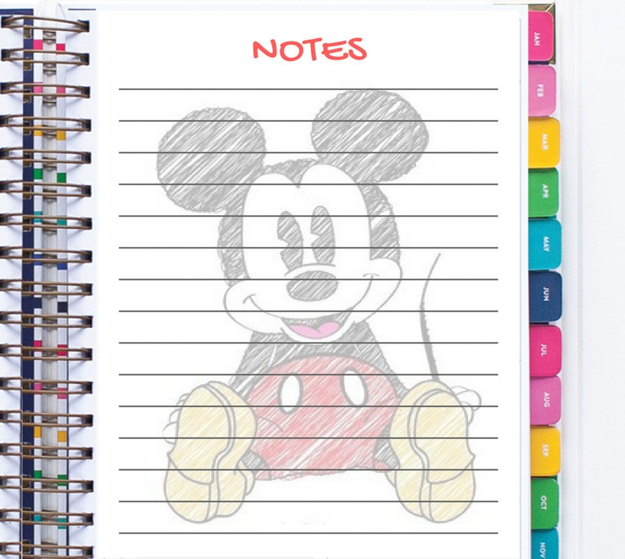 Mickey Mouse Calendar Pages