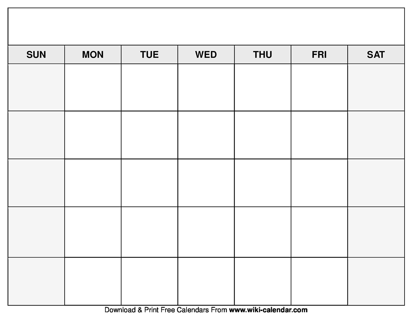 Blank Calendar Pages 202520250