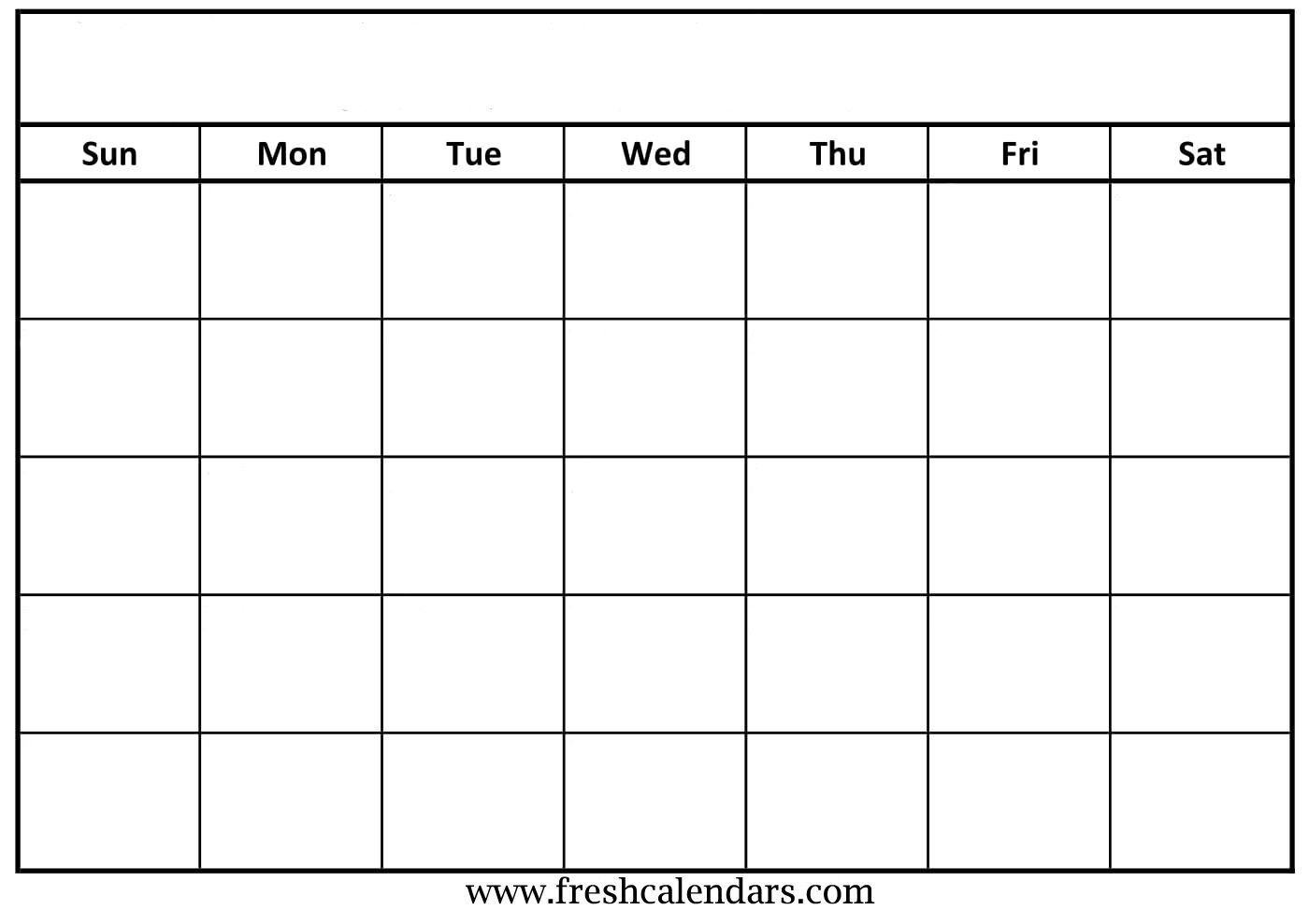 Printable Blank Calendar Templates