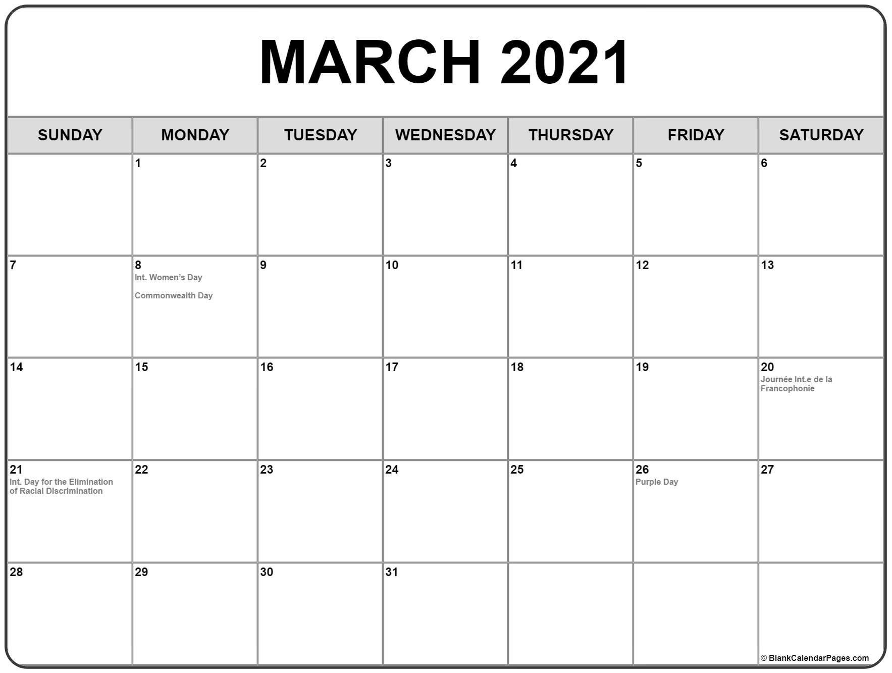 Free Calendar 2021 Canada | Example Calendar Printable