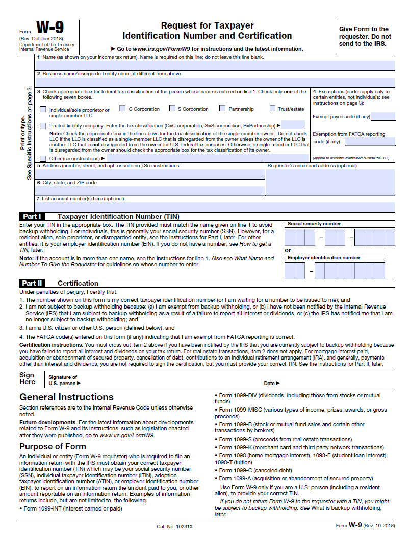 State Of North Carolina W9 Form 2020 | W9 Tax Form 2020