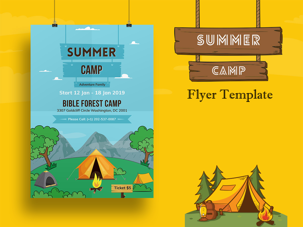 Summer Camp Flyer Template-02 | Searchmuzli