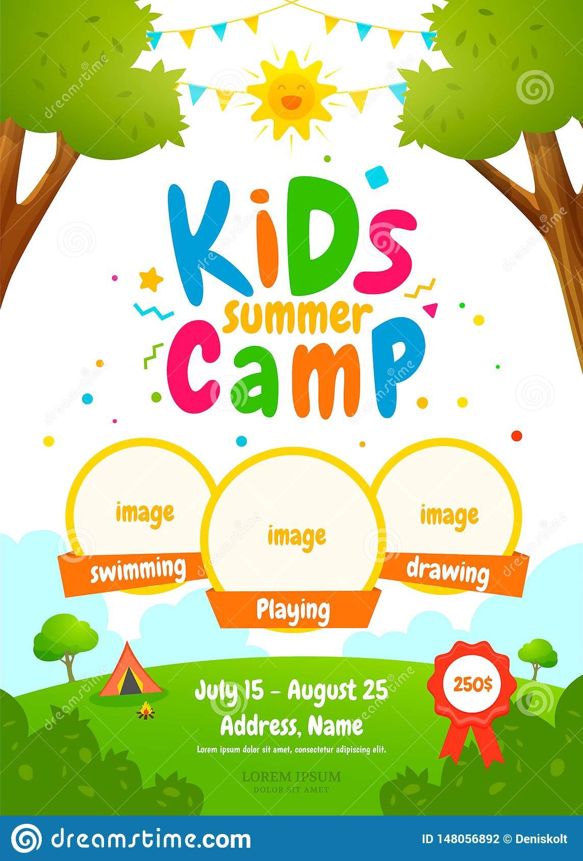 Summer Camp Flyer Template ~ Addictionary