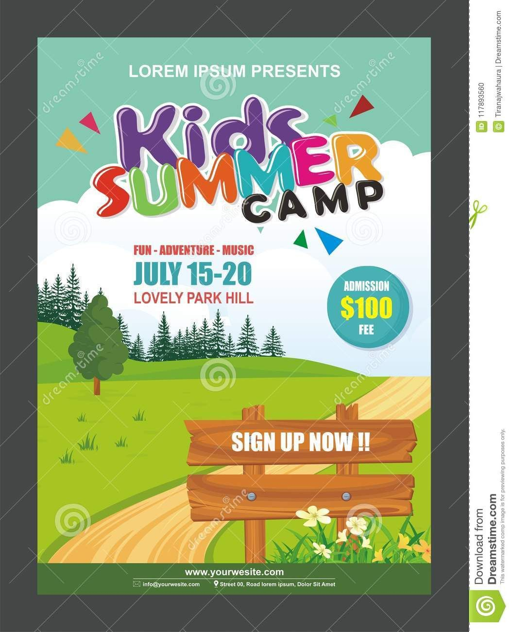 Summer Camp Flyer Template Free Lovely Kids Summer Camp