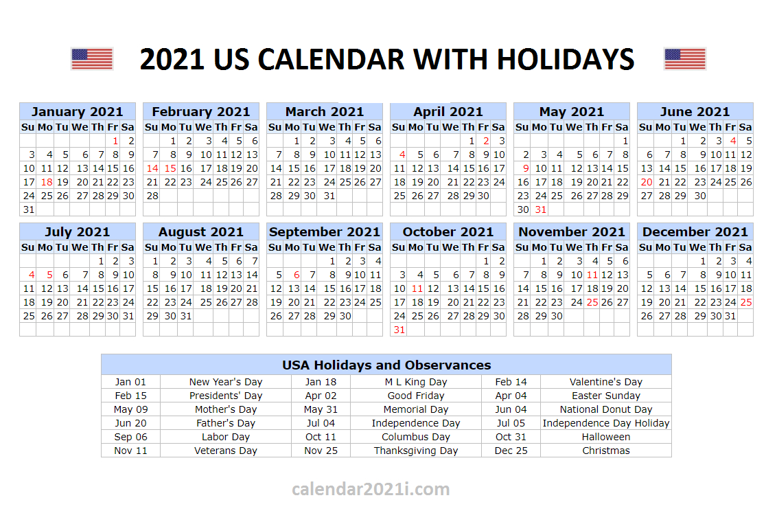 Us 2021 Holidays Calendar In 2021 | Holiday Words, Holiday