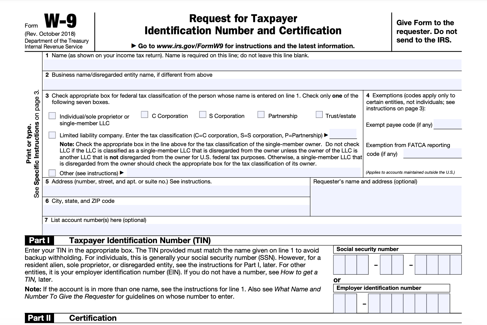 W-9 Form - Fill Out The Irs W-9 Form Online For 2019 | Smallpdf