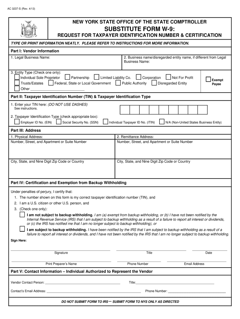W 9 New York State Form - Fill Out And Sign Printable Pdf Template | Signnow