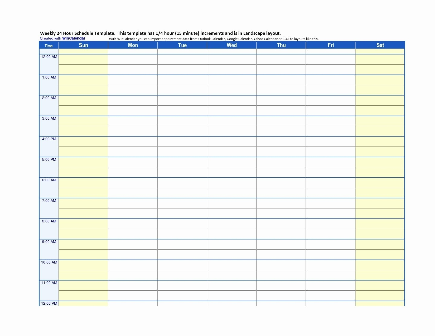 Weekly Planner With Time Slots Printable | Peatix