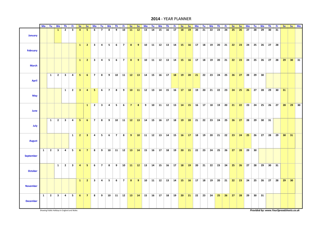 Year Planner Ireland