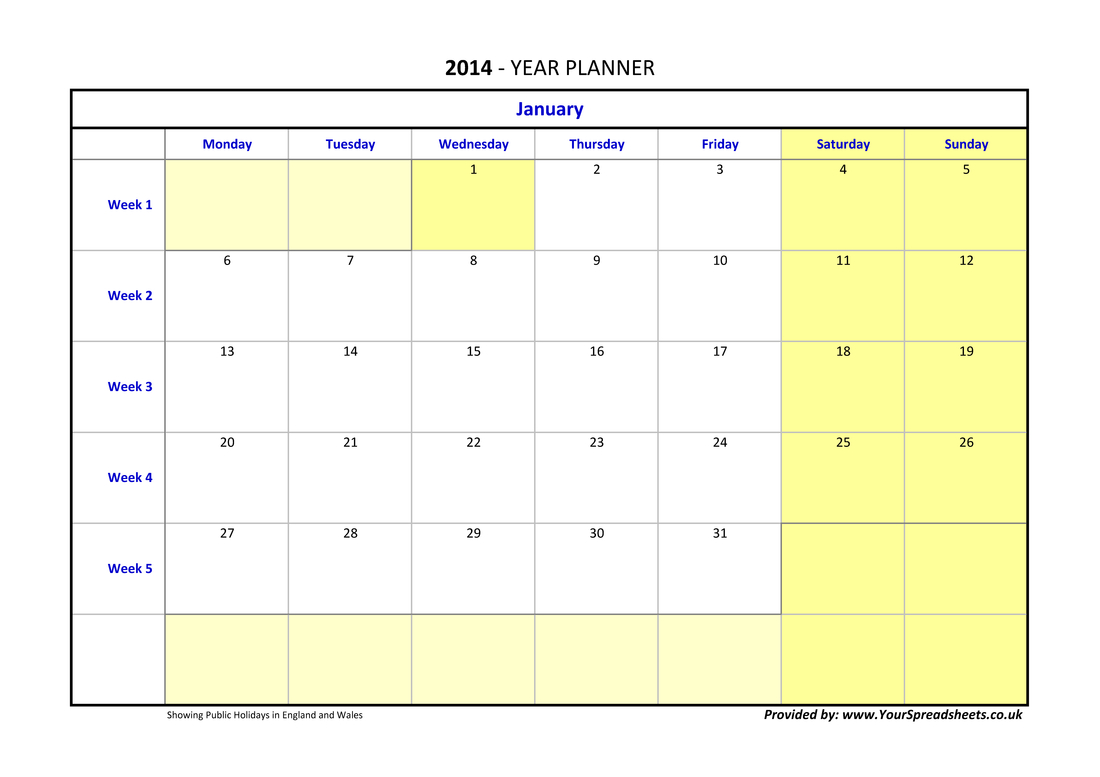 Year Planner Ireland