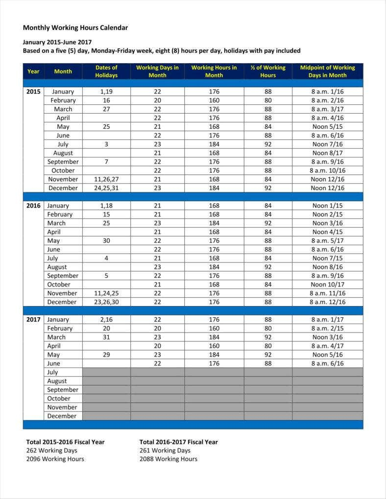 13+ Employee Calendar Templates Free Samples, Examples