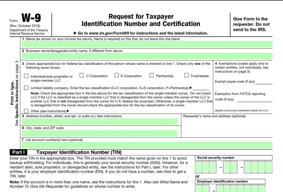 2020 W9 Form Fill Out Online | W9 Form 2020 Printable