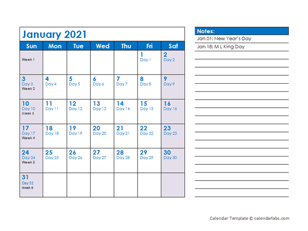 2021 Julian Date Calendar - Free Printable Templates