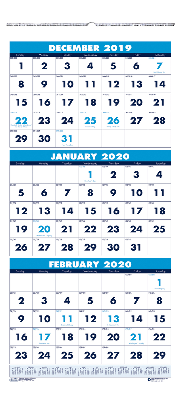 3 Month Wall Calendar 2020 | Free Printable Calendar