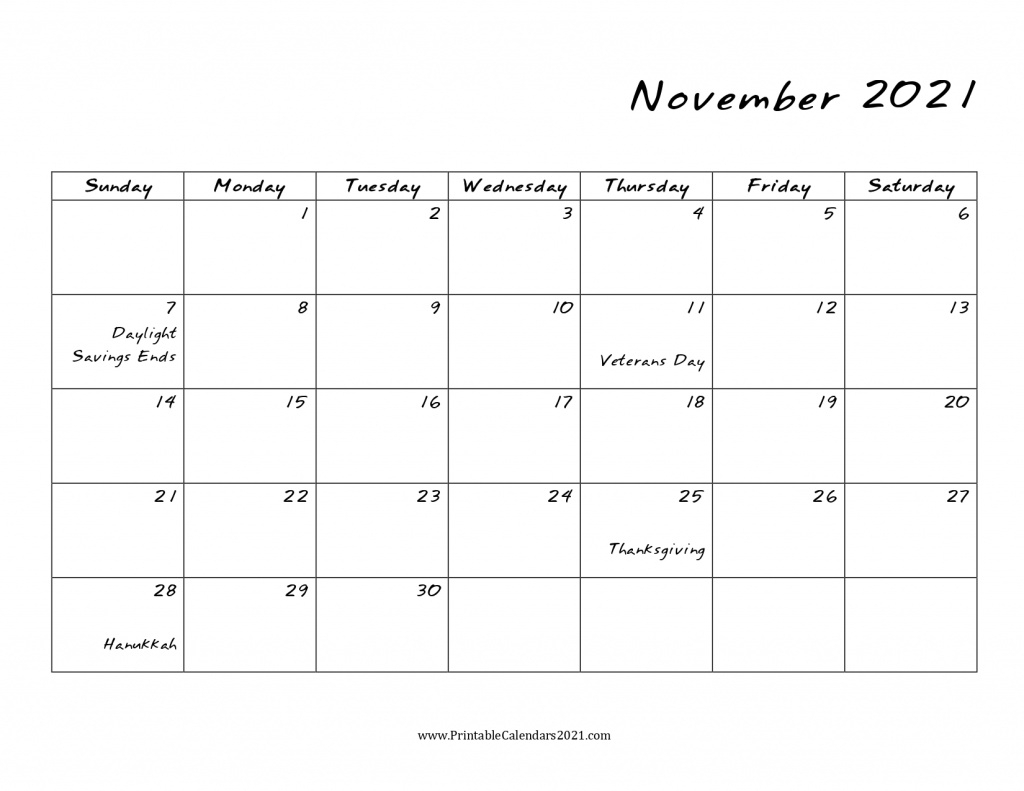 44+ November 2021 Calendar Printable, November 2021