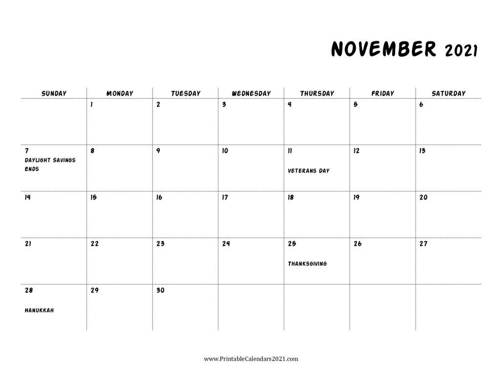 44+ November 2021 Calendar Printable, November 2021