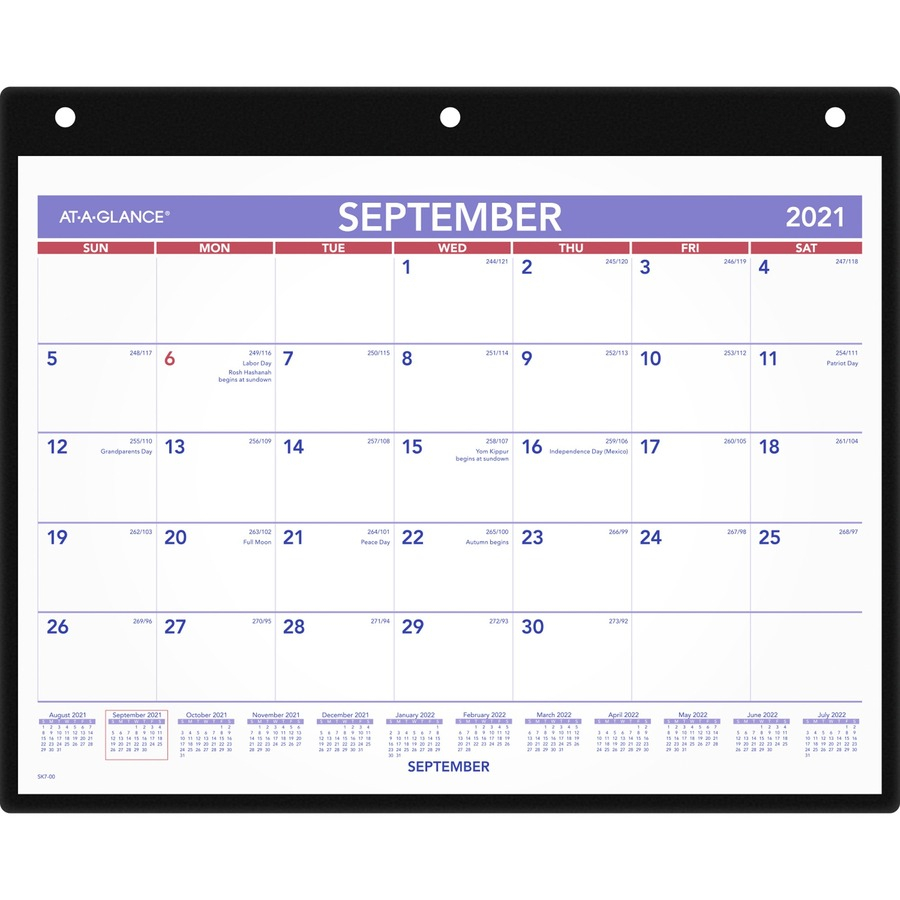 At-A-Glance Academic Monthly Desk/Wall Calendar With Poly