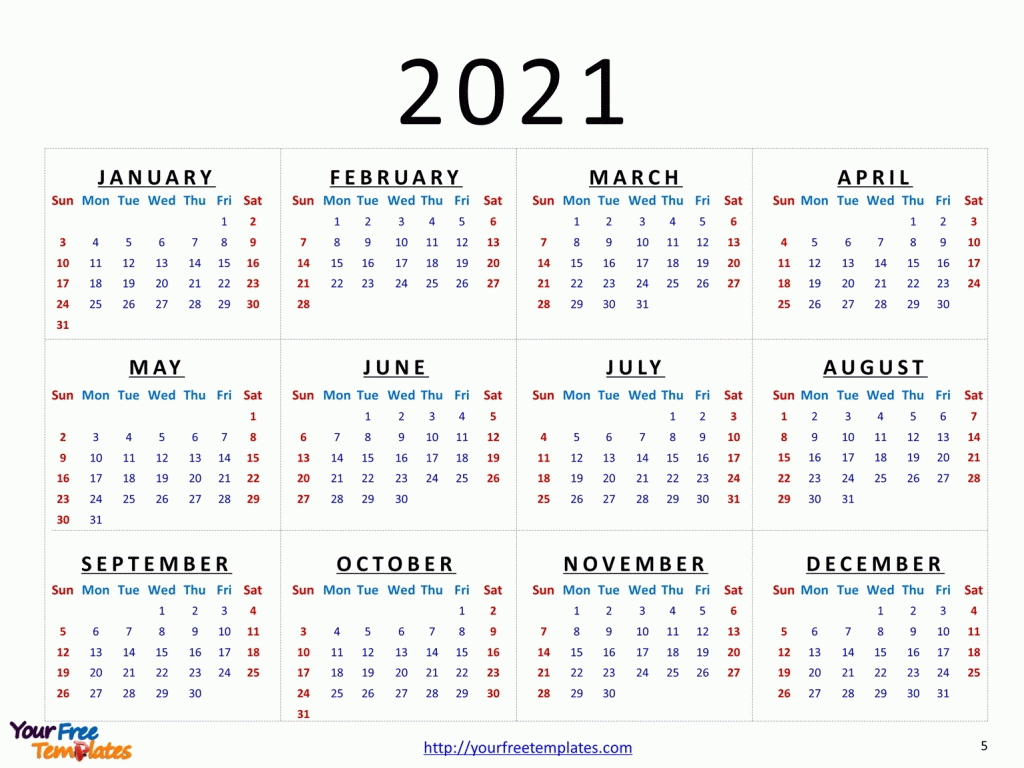 Best 12 Months Calendar Editable 2021 | Get Your Calendar