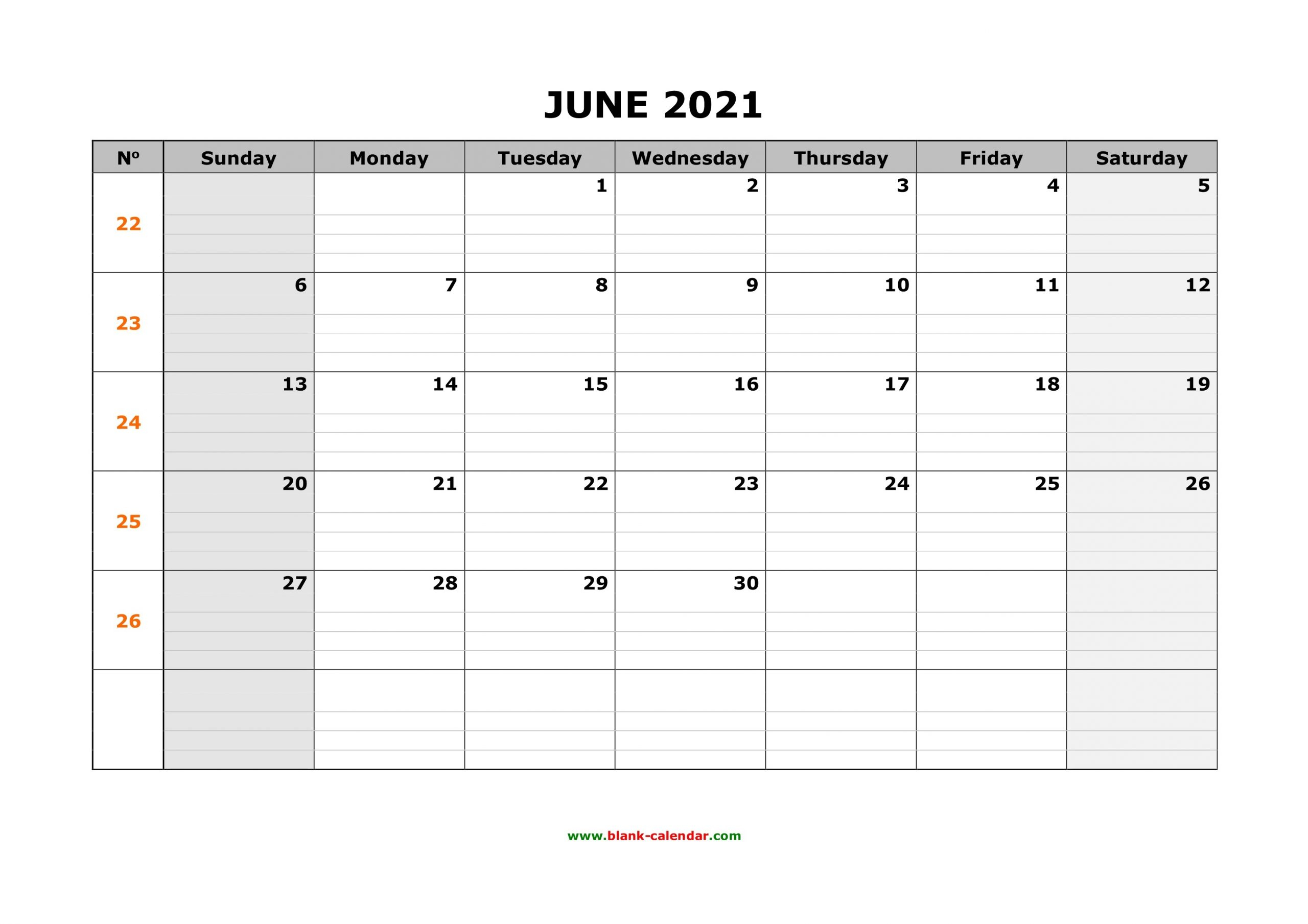 Free 2021 Calendar Monthly With Lines Printable Pdf | Example Calendar ...