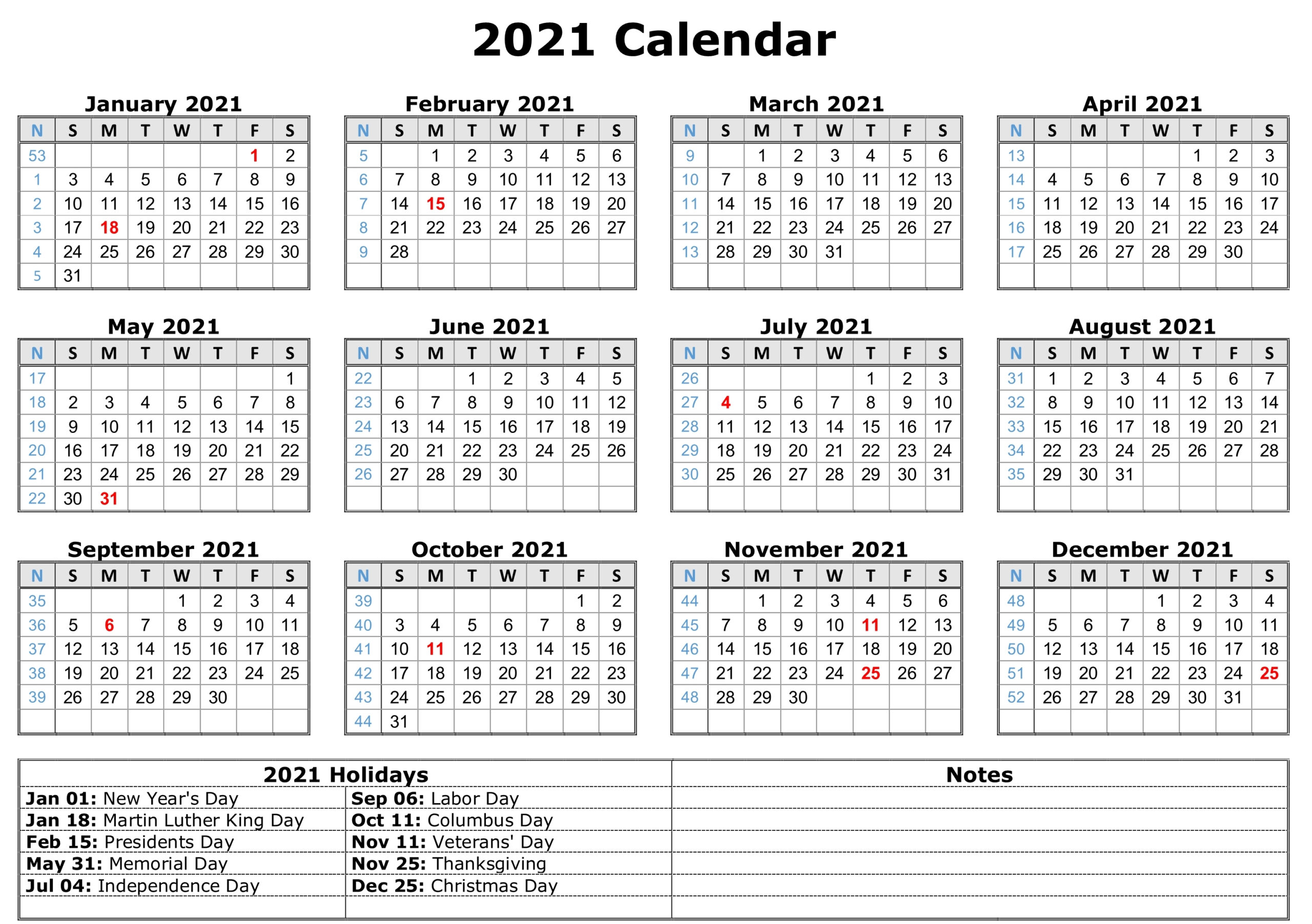 Calendar 2021 Printable With Holidays Philippines