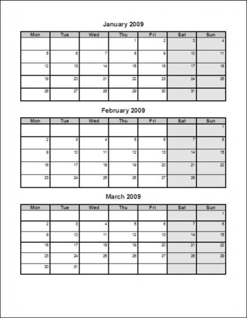 3 Month Calendar Free Printable Example Calendar Printable