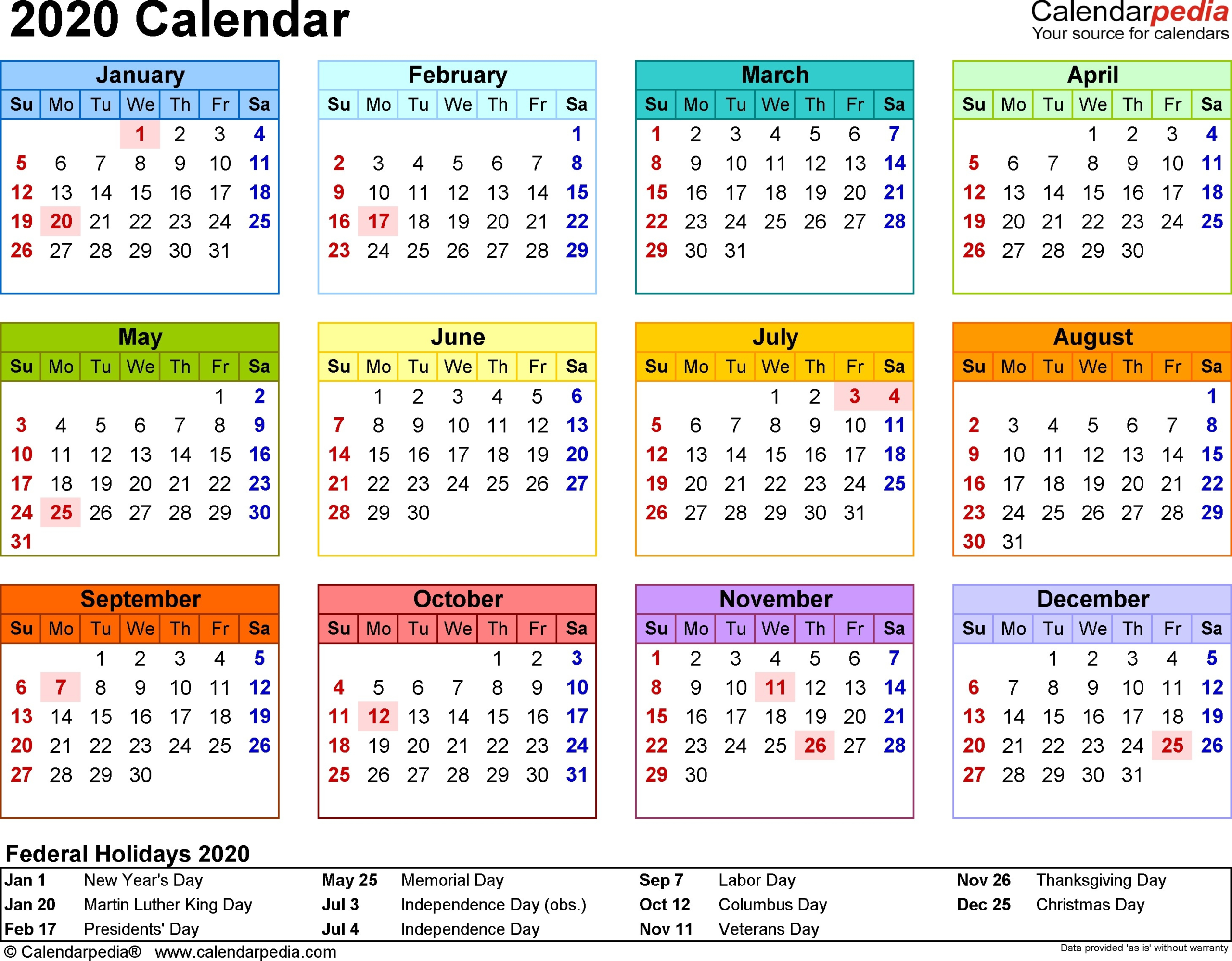 Calendar Template Calendarlabs 2020 | Calendar Template