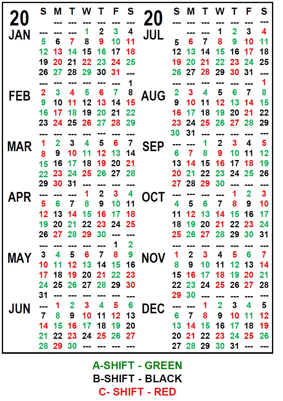 Printable Fd Shift Calendar Example Calendar Printable