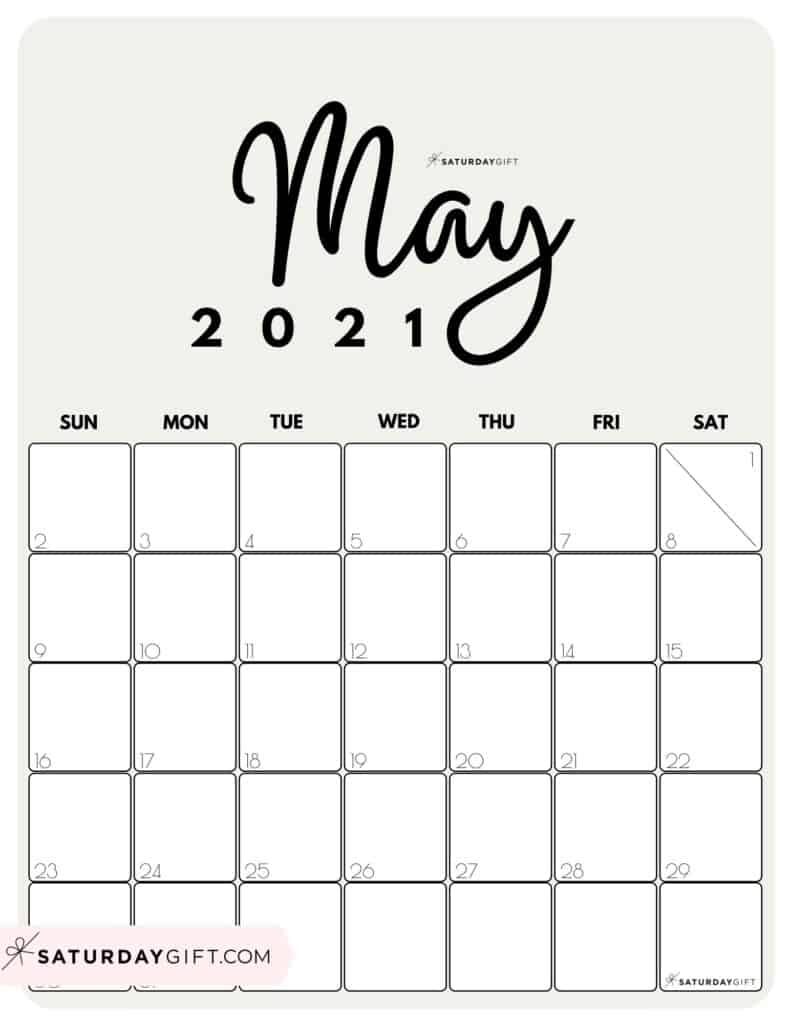 Cute 2021 Printable Blank Calendars - Free Blank Calendar