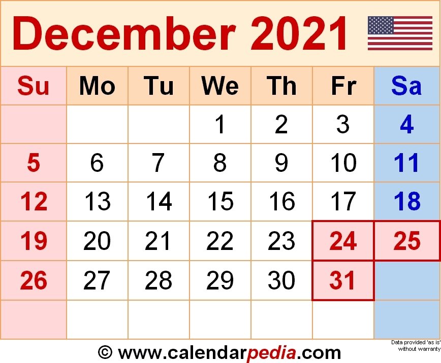 December 2021 Calendar | Calvert Giving