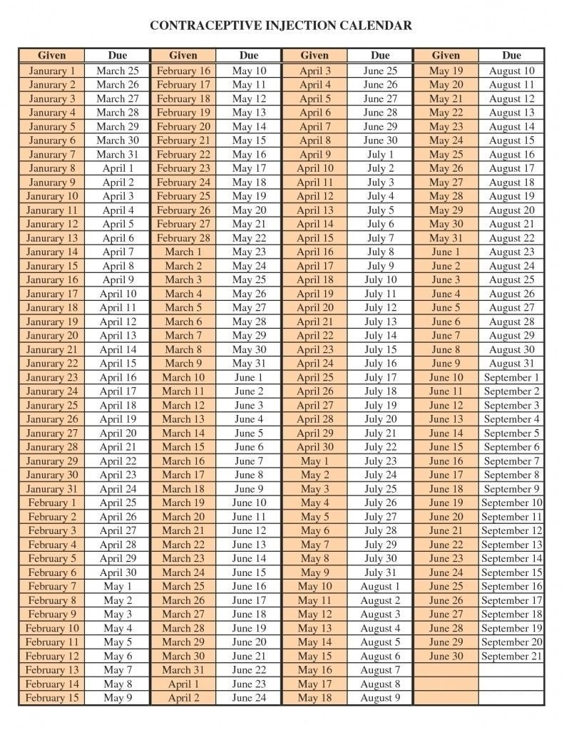 Depo Shot Range Example Calendar Printable