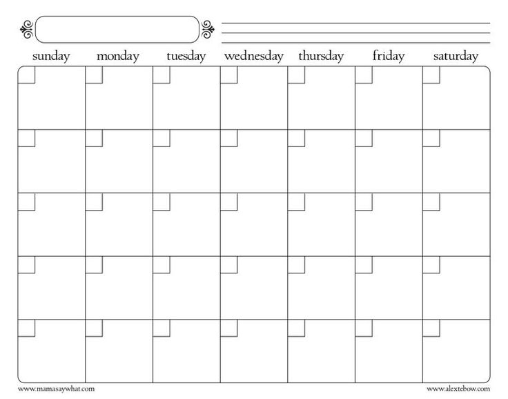 Dropbox - Blank_Calendar_11X14 | Blank Calendar, Blank