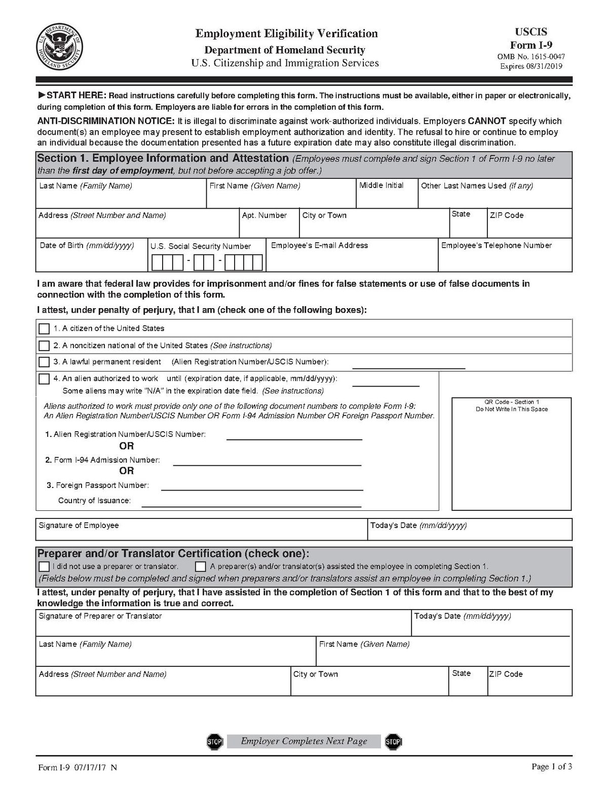 Form W-9 - Wikipedia - Free Printable I 9 Form 2016 | Free