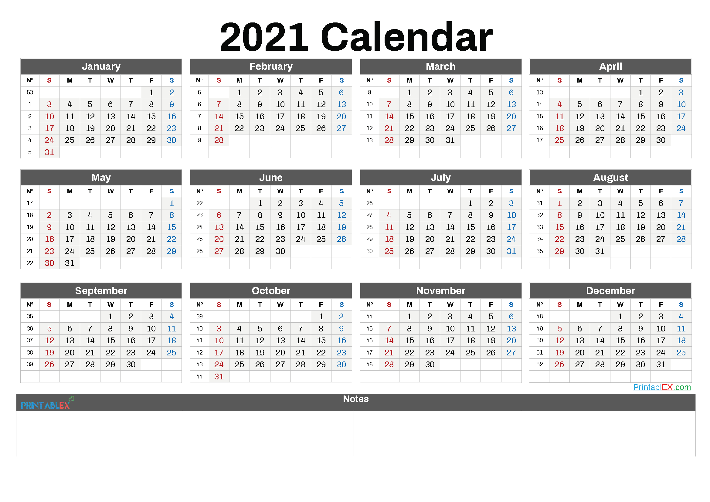 Free 12 Month Word Calendar Template 2021 / Are You