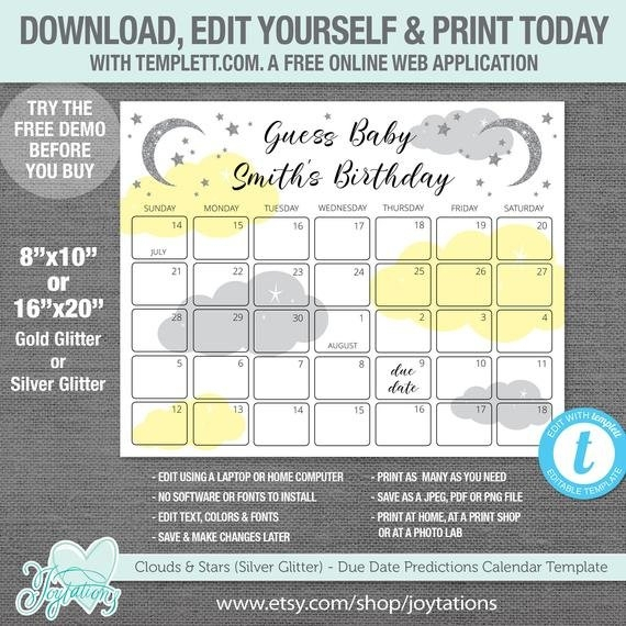 Free Baby Due Date Calender Downloads Photo | Calendar